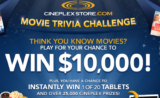 Cineplex Play Movie Trivia Contest
