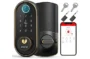 SMONET Smart Deadbolt Fingerprint Lock - Bluetooth Keyless Entry Door Lock | Front Door Lock with Digital Keypad, Electronic App Control, Auto Lock, Easy Installation, Oil Rubbed Bronze