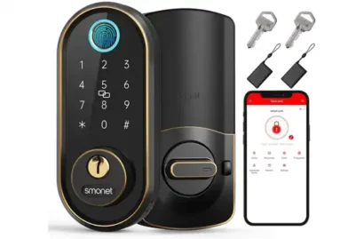 SMONET Smart Deadbolt Fingerprint Lock, Oil Rubbed Bronze