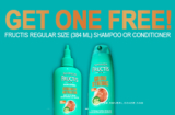 Get 2 Garnier Fructis Shampoo or Conditioner FPC’s