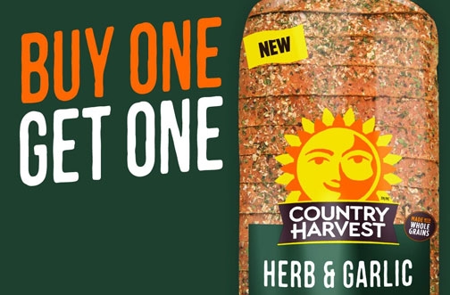 Country Harvest Bread Coupon | BOGO Free Herb & Garlic Loaf