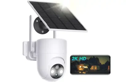 LIWAN Outdoor 2K Solar Security Camera, Wireless, 360°