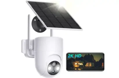 LIWAN Outdoor 2K Solar Security Camera, Wireless, 360°