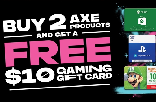 AXE Rebate | Get a Free $10 Gaming Card