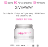 Miracle 10 – AHA Cream Giveaway