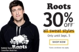 Roots Annual Sweats Sale