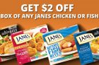 Janes Chicken or Fish Coupon