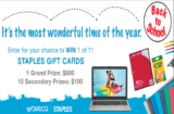Save.ca & Staples Back to School Contest