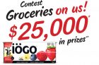 IOGO Groceries on Us Contest