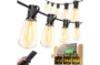 OHLUX 60FT Solar Globe String Lights Outdoor, Shatterproof Solar Patio Lights with Remote, 27 Dimmable ST38 LED Filament Bulbs, 2200K Soft Warm White Edison Hanging Light for Outside Canopy Deck