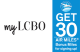 myLCBO – 30 Free Air Miles
