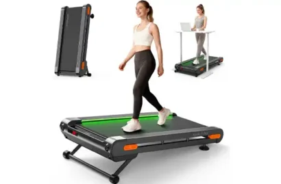 VitalWalk Walking Pad Treadmill with 15%/20% Auto Incline, 43″x18″