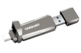 Vansuny 512GB Portable External SSD – Dual USB A + C