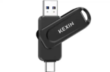 KEXIN 256GB Flash Drive Dual USB-A & Type-C
