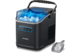 Hicozy Clear View Countertop Ice Maker, Self-Cleaning with Ambient Lights