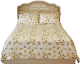 100% Combed Cotton Tree Duvet Cover Set (Mocha) Queen