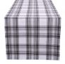 Cotton Classic Check Plaid Table Runner 16″x72″ with Mitered Corners & Generous Hem, Charcoal
