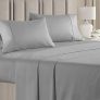 CGK Unlimited 100% Cotton Full Sheets Light Grey (4pc), 400 TC