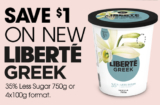 Liberte Greek 35% Less Sugar Coupon