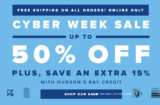 Hudson’s Bay Cyber Week Sale