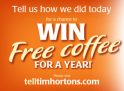 Win Free Tim Hortons Coffee For A Year