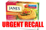RECALL: Janes Pub Style Chicken Burgers