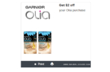 Garnier Olia Coupon