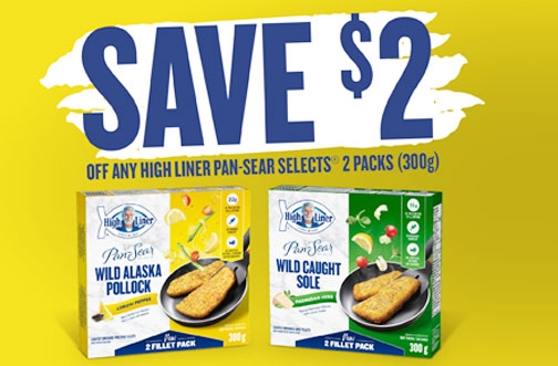 High Liner Coupon | Save on Pan-Sear Selects 2 Packs