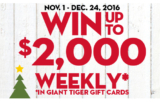 Giant Tiger Comfy Cozy Christmas Contest