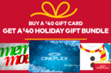 Cineplex Holiday Gift Bundles 2016