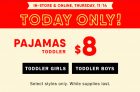 Today Only! $8 Toddler Jammies