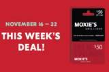 Get 10,000 Bonus PC Optimum Points on Moxie’s Gift Cards