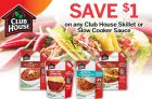 Club House Skillet & Slow Cooker Sauce Coupon