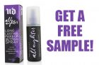 Free Urban Decay All Nighter Setting Spray Samples