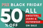 Old Navy – 50% off Jeans, Sweaters & Outerwear