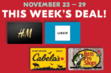 Get 10,000 Bonus PC Optimum Points on Cabela’s, Bass Pro, H&M or Uber Gift Cards