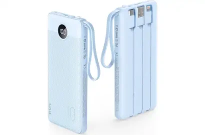 VRURC Portable Charger 10000mAh, with LED Display & Built-in Cables