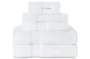 Gogreen White Bath Towel Sets of 6 Pieces