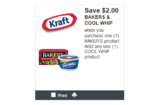 Baker’s Chocolate & Cool Whip Coupon