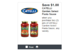 Catelli Garden Select Pasta Sauce Coupon