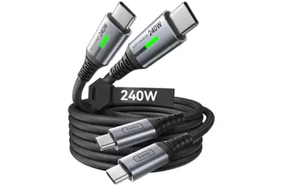 INIU USB C Cable, 240W [2-Pack 6.6ft] Fast Charging Cable