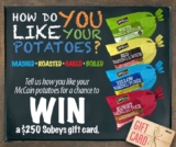 McCain Potatoes Facebook Giveaway