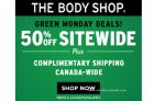 The Body Shop – 50% off + Free Shipping