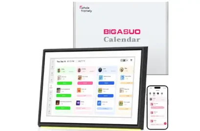 BIGASUO 10.1″ Digital Calendar, Smart Touchscreen Interactive Display