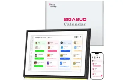 BIGASUO 10.1″ Digital Calendar, Smart Touchscreen Interactive Display