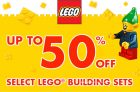Up to 50% off LEGO Building Sets