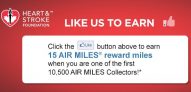 Heart & Stroke Foundation – 15 Free Air Miles
