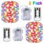 2 Pack Fairy String Lights Battery Powered 33ft 100 LED