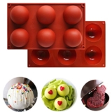 2 Pcs Large 6-Cavity Semi Sphere Silicone Mold