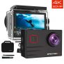 Apexcam EIS 4K 20MP WiFi 170° Wide-Angle Ultra HD Action Camera + Accessories